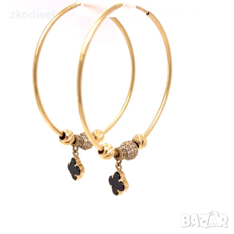 Златни обеци 6,76гр. 14кр. проба:585 модел:32610-1, снимка 3 - Обеци - 50816692