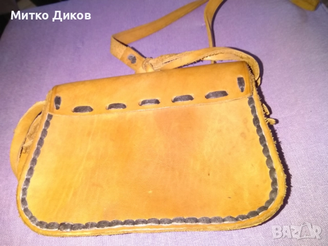 Инкомс Електрон нова чанта за праз рамо естествена кожа 155х112х25мм става за мобилен, снимка 7 - Чанти - 51516229