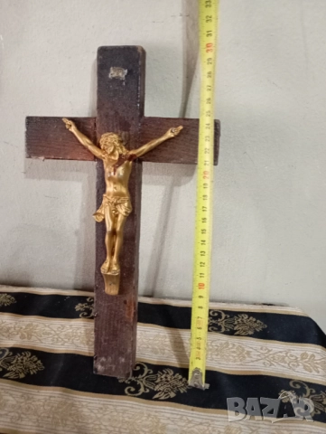 Стар кръст,разпятие, снимка 2 - Антикварни и старинни предмети - 42357826