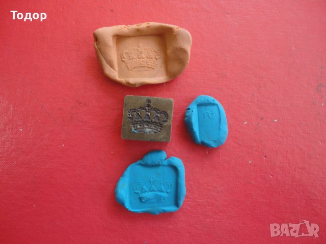 Уникален тристранен царски бронзов печат корона , снимка 6 - Колекции - 40164787