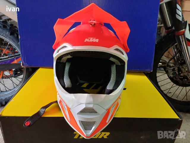 Каска ктм шлем кроc enduro sxf exc ендуро cross honda husqvarna , снимка 3 - Мотоциклети и мототехника - 42427565