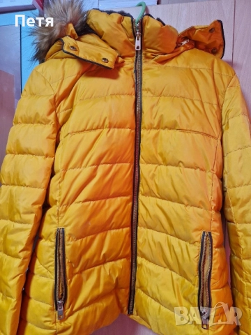 Зимно яке на Zara в цвят горчица 