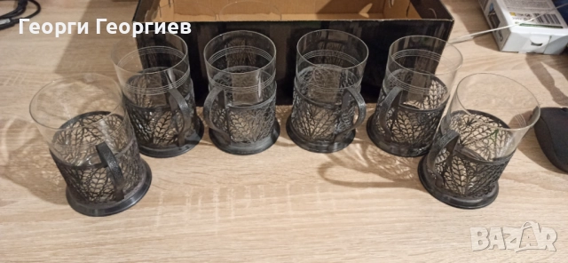 Руски стакани подстакани, снимка 2 - Антикварни и старинни предмети - 52546280