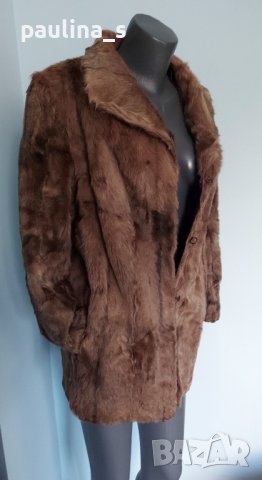 Винтидж / Ретро палто от естествена кожа с косъм , снимка 5 - Палта, манта - 44411871