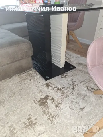 Трапезна стъклена маса, снимка 3 - Маси - 48432742