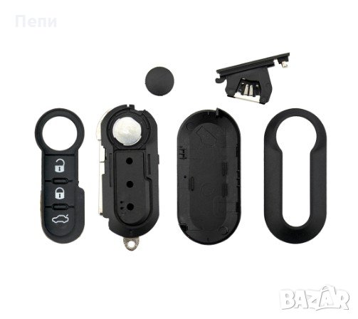 Кутийка за ключ три бутона за FIAT 500 PANDA PUNTO BRAVO с перо за нарязване, снимка 4 - Автомобили и джипове - 22970601