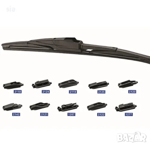 Задна чистачка+ накрайници, 37,5см, Чистачка банан, универсална- 15"