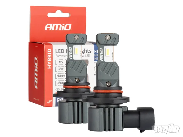 LED крушки AMiO Hybrid HB3 6000K 60W 12V CANBUS