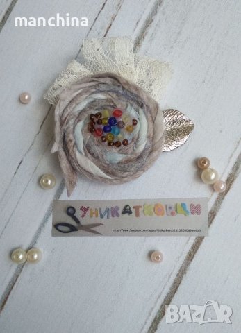 Текстилна брошка, снимка 10 - Други - 37842407