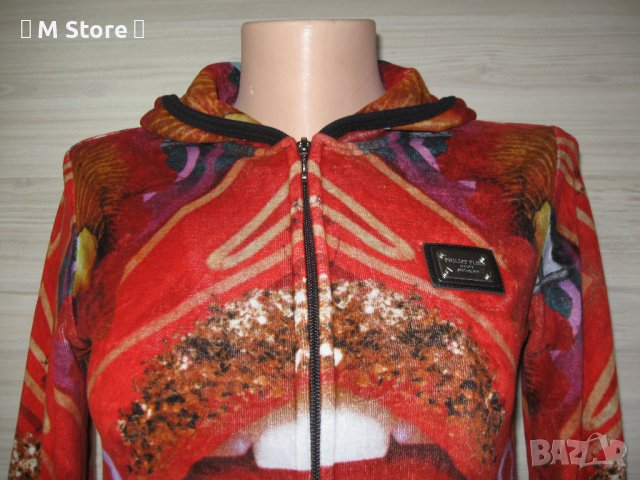 Philipp Plein оригинален дамски суичър с качулка