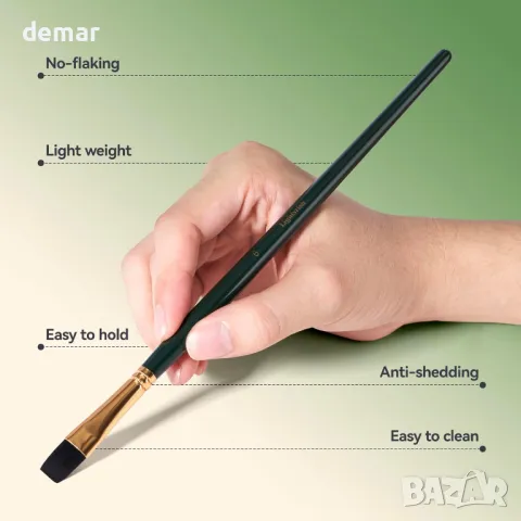 Комплект четки за акварелни бои, 10 броя найлонови четки за акварелни бои за художник и начинаещ, снимка 6 - Други - 49405816