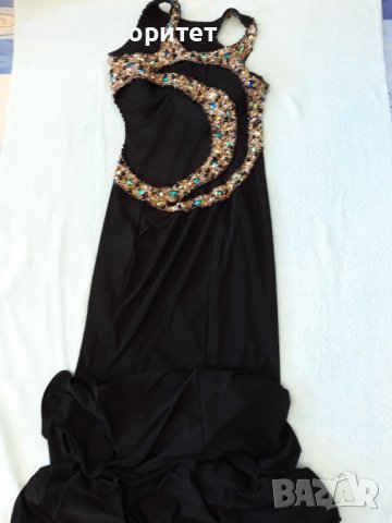 Скъпа , много скъпа вечерна тежка рокля с камъни , дълга , елегантна , за най-изискана дама, снимка 12 - Рокли - 37344146
