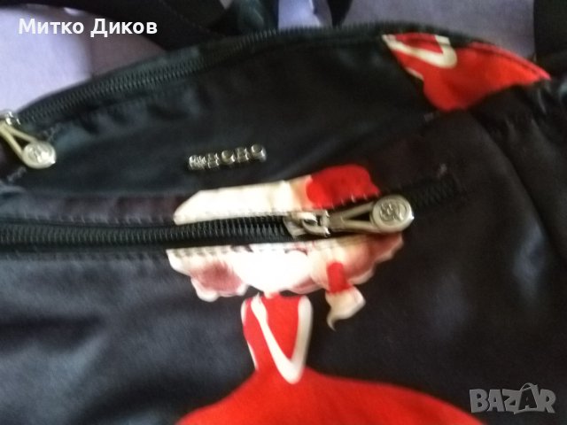 Чанта промазан плат през рамо Бобо женска 27х20х10см, снимка 3 - Чанти - 42318304