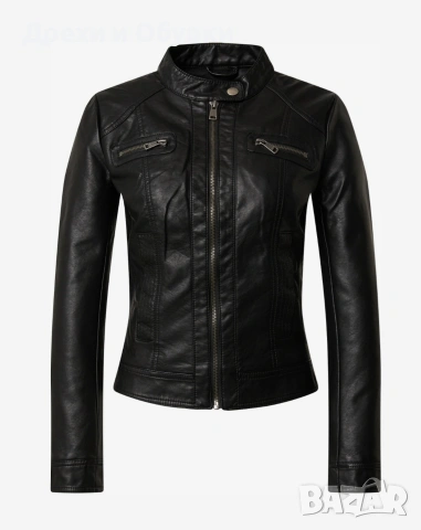 Черно яке естествена кожа HEMA , снимка 18 - Якета - 54318002