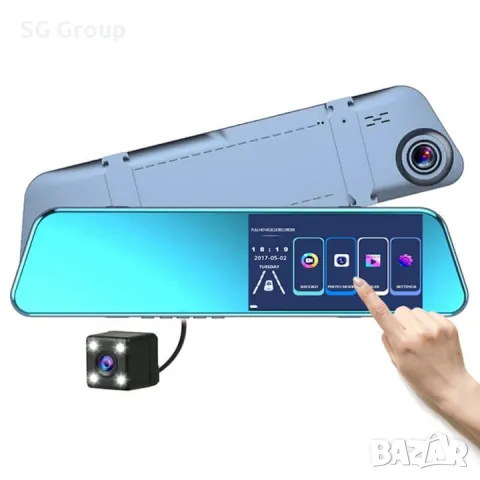 Камера видео регистратор за кола тип огледало в, снимка 10 - Аксесоари и консумативи - 48030050