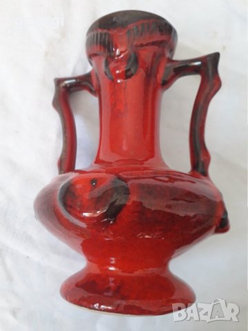 Немска керамична ваза ръчна изработка , снимка 2 - Колекции - 31464427