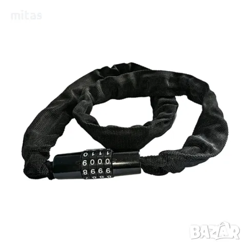 Заключващо устройство верига за велосипед с код, Полиестер, 90см/4мм