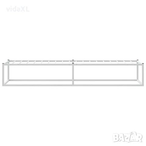 vidaXL Рамка за легло без матрак Бяла 90x200 cm Метал, снимка 5 - Спални и легла - 56147561