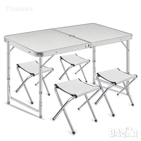 Маса за къмпинг, сгъваема, 2 или 4 стола