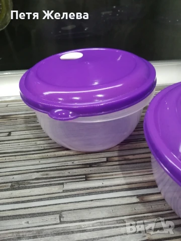 Пластмасови купи с капак (3броя), снимка 2 - Кутии за храна - 50725147