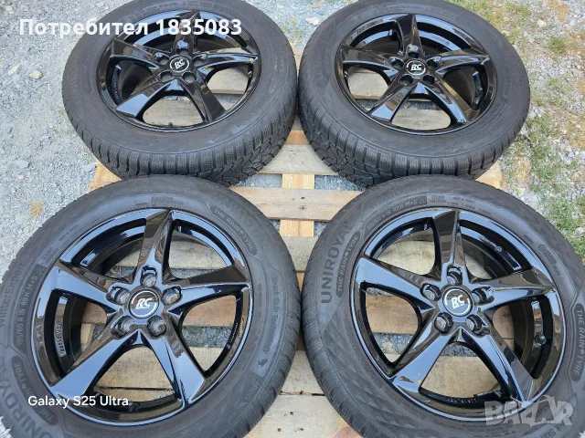 Лети джанти 16ки 5х100 RC Design + зимни гуми 195/60/16 Uniroyal, снимка 2 - Гуми и джанти - 55879317