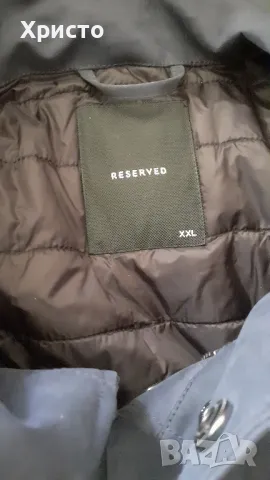 мъжко тъмно синьо яке Reserved XXL чисто ново, срещу вятър и дъжд, топли пази супер, снимка 5 - Якета - 48086803