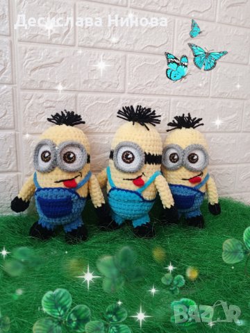 Миньони-ръчна изработка-25см, снимка 7 - Плюшени играчки - 36919717