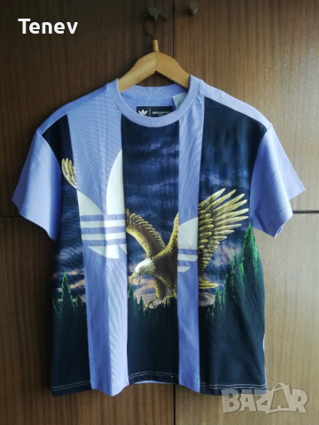 Adidas Нова Оригинална Дамска Тениска Graphic Tee Light Purple 36/38 S