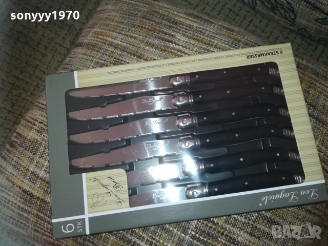 laguiole 6бр BLACK-knives france 2002211330, снимка 1 - Колекции - 31886749