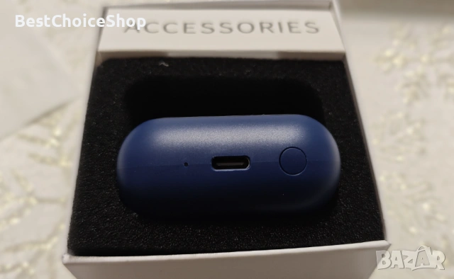 Bluetooth слушалки Мини 7ч време на работа HiFi звук ENC шумопотискане – тъмносин, снимка 12 - Слушалки и портативни колонки - 53091605