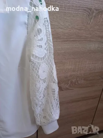 Бяла риза с бродерия , снимка 2 - Ризи - 47402192