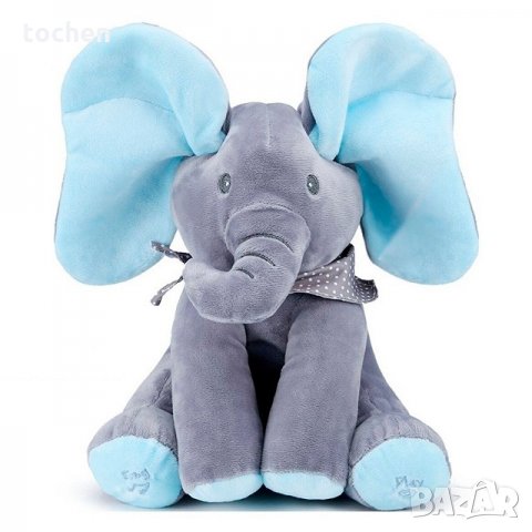  Интерактивно плюшено слонче FLAPSY , пеещо , танцуващо с уши, снимка 5 - Плюшени играчки - 35291709