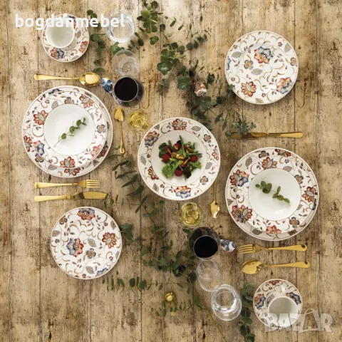 Lame plaat Queen´s By Churchill Jacobean Ø 27,3 cm Керамика Portselannõud (6 броя), снимка 2 - Чинии - 49671682