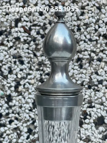 Кристално шише с метален обков от Портогалия, снимка 5 - Подаръци за рожден ден - 47390041