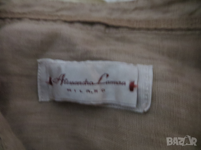 Мъжка риза с дълъг ръкав от лен Alessandra Lamuza Milano, снимка 4 - Ризи - 36449970