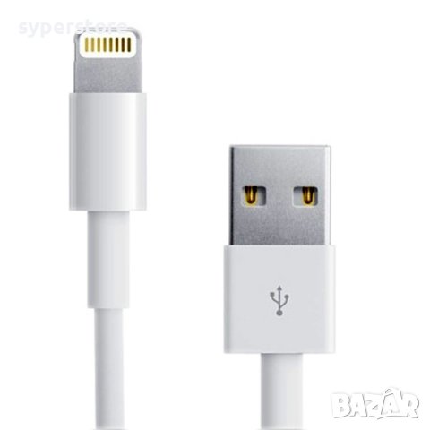 Кабел за iPhone/iPad, USB2.0, дължина 1m, бял, SS300117, снимка 2 - Зарядни за кола - 38361754