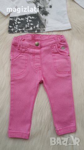 Бебешки дънки 3-6 месеца, снимка 2 - Панталони и долнища за бебе - 36602909