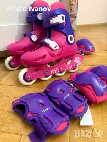 Детски Ролери Play 3 + 3бр. Протектори, Розово/Лилави - 40лв, снимка 3 - Ролери, кънки - 52415907