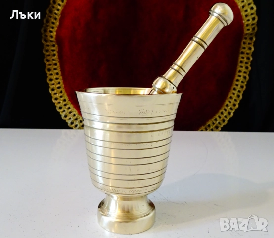 Бронзов хаван,хаванче с чукало. , снимка 3 - Антикварни и старинни предмети - 51476946