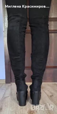 Велурени ботуши, снимка 3 - Дамски ботуши - 48269866