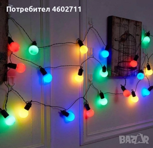 Гирлянд от крушки, снимка 7 - Лампи за стена - 51925752