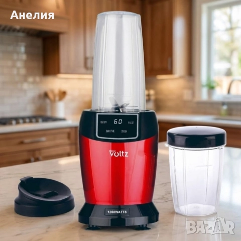 Мощен нутри блендер Oliver Voltz, 1200W с LED дисплей и 2 кани за смути (1000ml/800ml)
