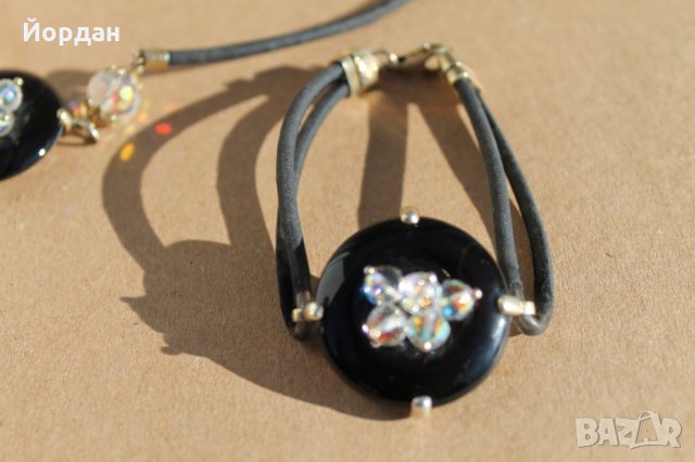 Сет Дамско колие и гривна сребро и камъни, снимка 5 - Колиета, медальони, синджири - 31754833