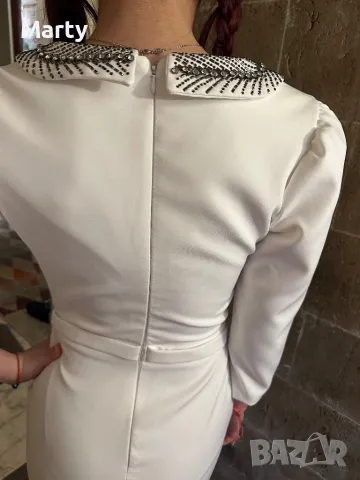 Елегантна бяла рокля, снимка 7 - Рокли - 49484202