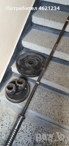 Олимпийски лост с тежести, снимка 5 - Фитнес уреди - 52031660