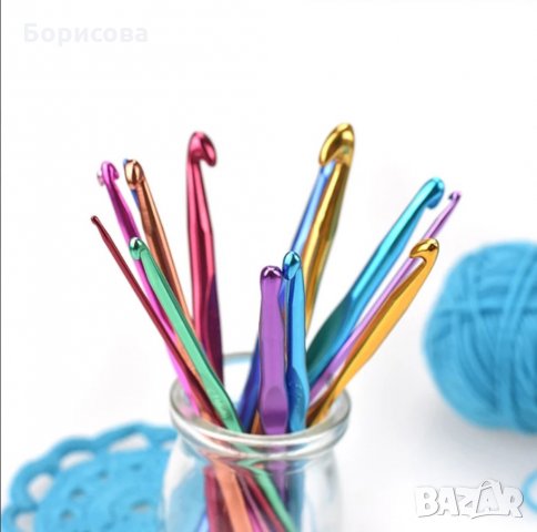 Комплект от 12бр  куки за плетене на една кука 2-8мм , снимка 9 - Декорация за дома - 30708894
