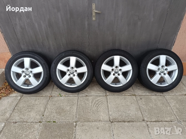 ОРИГИНАЛНИ джанти 16 цола 5x112 57,1 с гуми 205 55 VW GOLF TOURAN / ФОЛКСВАГЕН ГОЛФ ТУРАН, снимка 5 - Гуми и джанти - 52042937