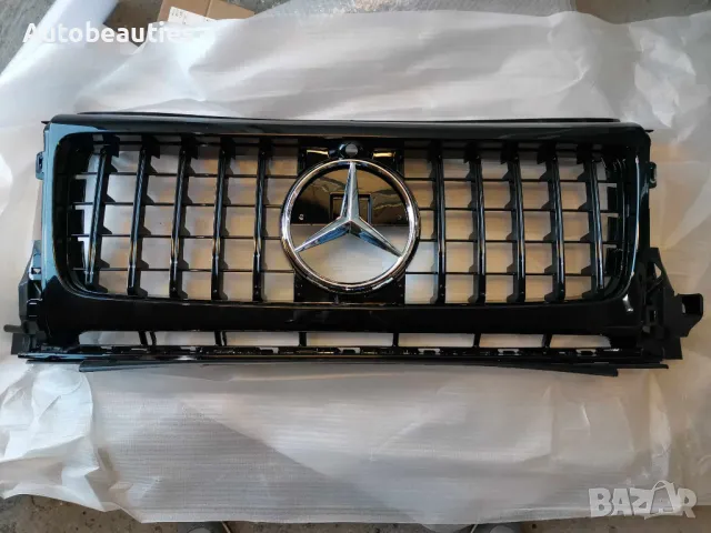 Предна решетка за Мерцедес G-class W464 черен гланц 
