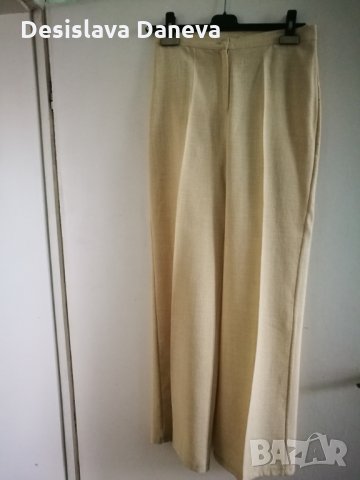 Дамски бежов костюм, панталон и сако, Смег, размер 42, снимка 3 - Костюми - 29201710