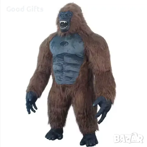 Голяма плюшена Горила, Голям плюшен Кинг Конг 110см, снимка 3 - Плюшени играчки - 49135946